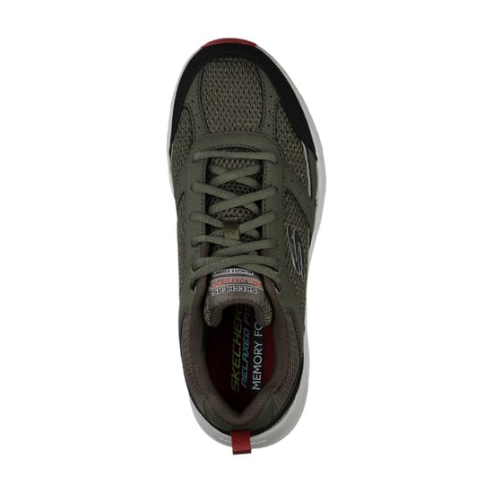 Skechers Oak Canyon Verketta Leder Herren Olive/Schwarz Sneakers - Image 3