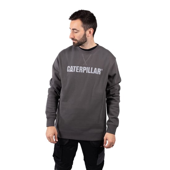 Caterpillar Mittelschweres Crewneck Baumwoll Sweatshirt für Herren in Grau - Image 1