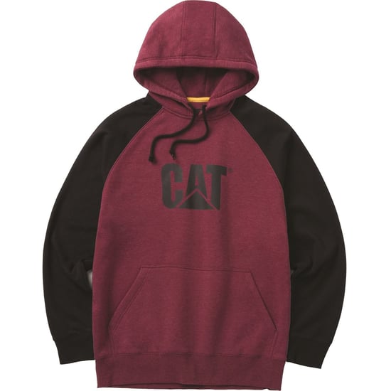Caterpillar Raglan Baumwoll Herren Rot Kapuzenpullover - Image 4