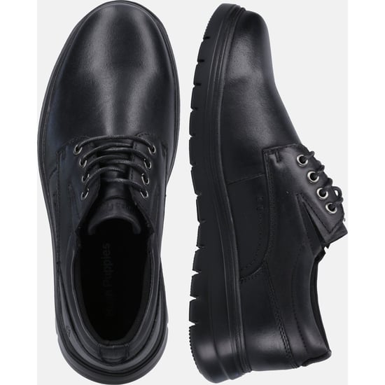 Hush Puppies Triton Schwarze Herren-Schnürschuhe Aus Leder - Image 6