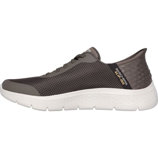Skechers GO WALK Flex Hands Up Textil Herren Braune Sneaker - Image 4