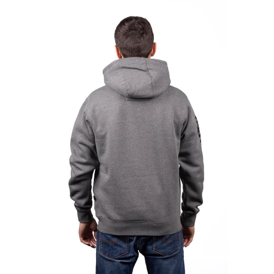 Caterpillar Markenbanner Baumwoll Herren Grau Kapuzenpullover - Image 2