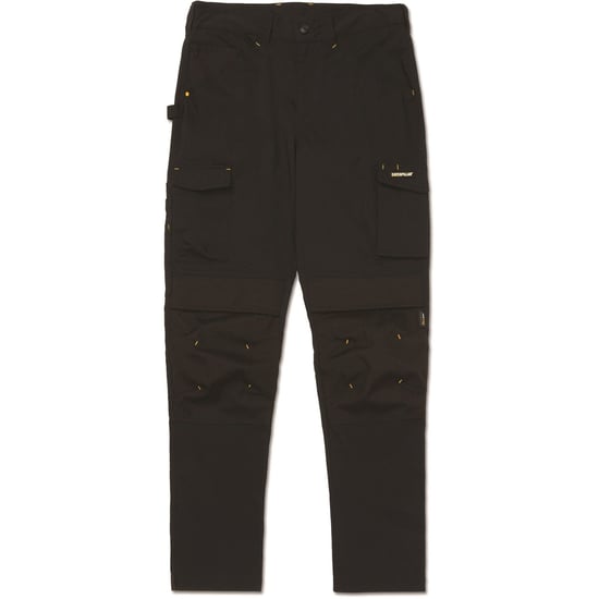 Caterpillar Nexus Kniegurttaschen Stretch Baumwolle Herren Schwarze Outdoor-Hosen - Image 1
