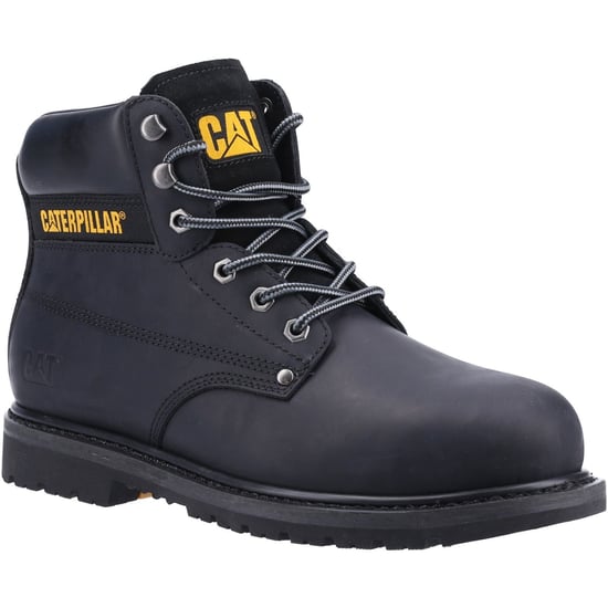Caterpillar Powerplant S3 Nubuck Schwarz Weit Gefächerte Sicherheitsstiefel - Image 1