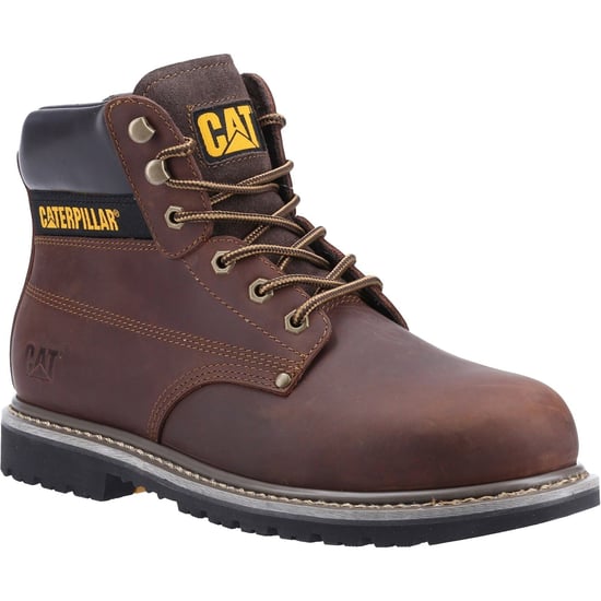 Caterpillar Powerplant Nubuck Braun Weite Sicherheitsschuhe - Image 1