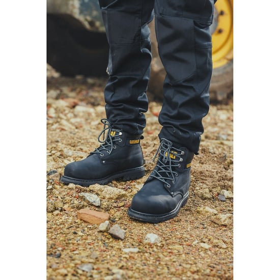 Caterpillar Powerplant S3 Nubuck Schwarz Weit Gefächerte Sicherheitsstiefel - Image 5