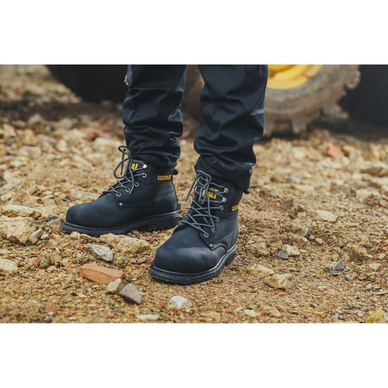 Caterpillar Powerplant S3 Nubuck Schwarz Weit Gefächerte Sicherheitsstiefel - Image 6