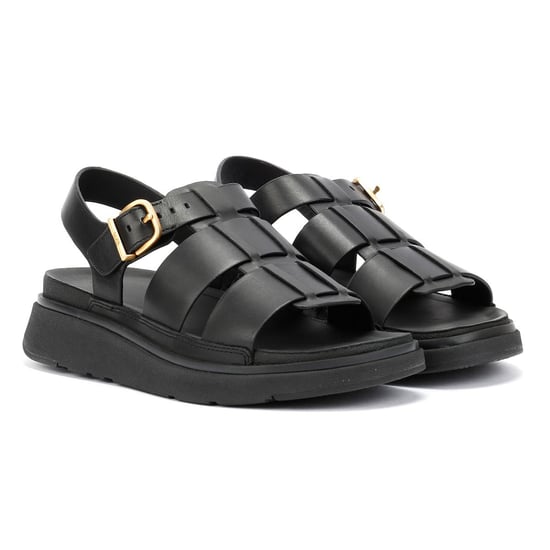 FitFlop GEN-FF Fischerleder Damen Sandalen in Schwarz - Image 1