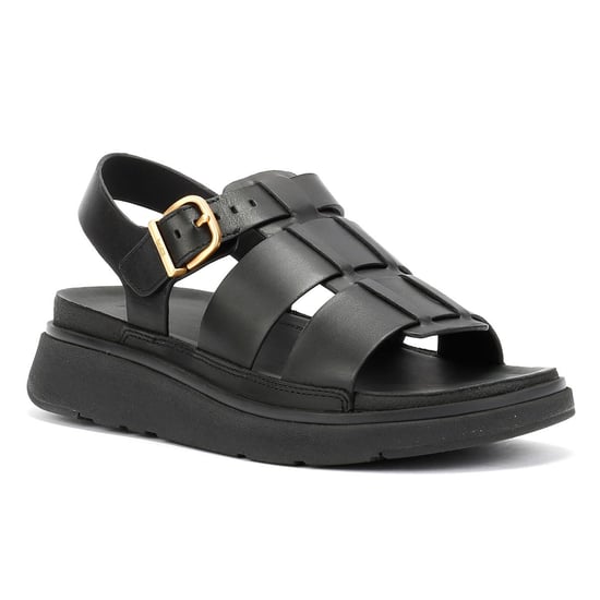 FitFlop GEN-FF Fischerleder Damen Sandalen in Schwarz - Image 2