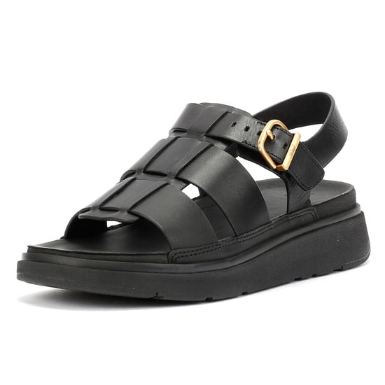 FitFlop GEN-FF Fischerleder Damen Sandalen in Schwarz - Image 3