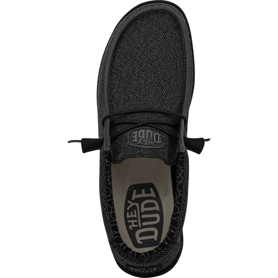 HEYDUDE Wally Sox Faux Suede Männer Mikrofaser Total Schwarz Bootsschuhe - Image 5