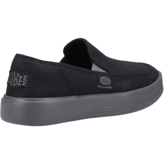 HEYDUDE Sunapee Canvas 100% Baumwolle Herren Schwarz/Grau Mokassins - Image 2