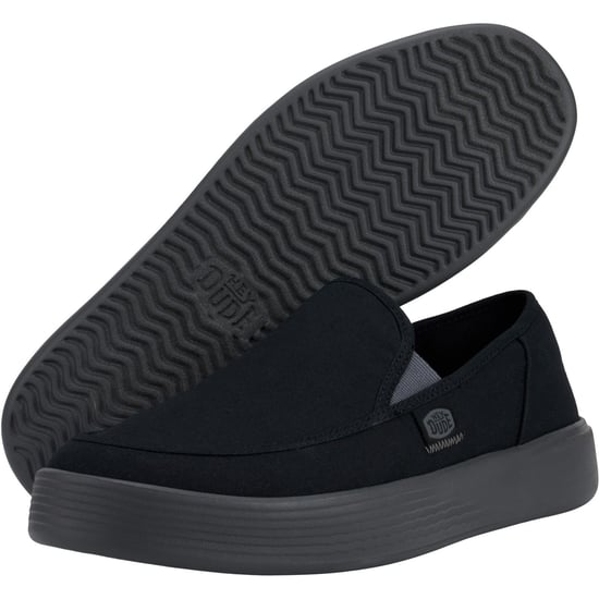 HEYDUDE Sunapee Canvas 100% Baumwolle Herren Schwarz/Grau Mokassins - Image 3