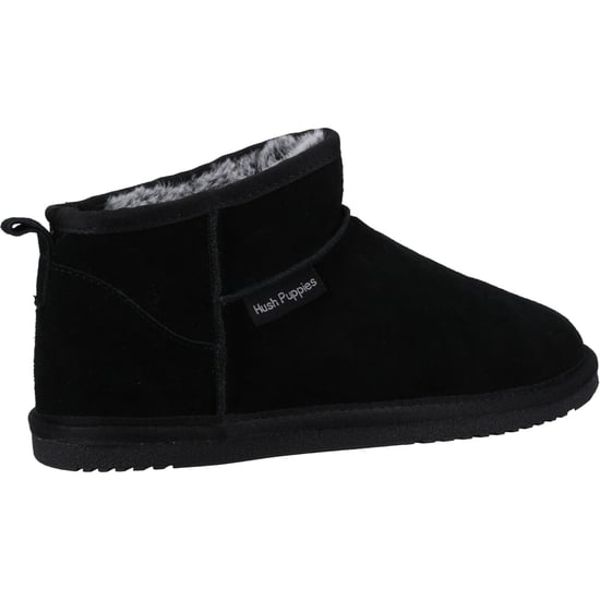 Hush Puppies Ashanti Wildleder Damen Schwarz Pantoffeln - Image 2