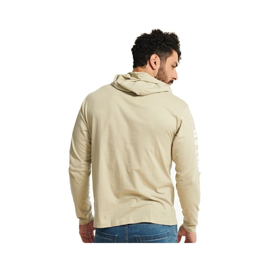 Caterpillar Kapuzenlangarmshirt aus Baumwolle für Herren in Beige - Image 2
