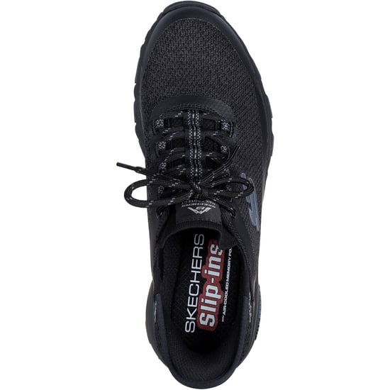 Skechers Max Protect Assembly Textil Herren Schwarz Wander Schuhe - Image 3