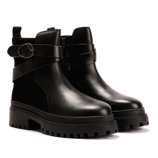 Osprey London Die Boston Leder Damenstiefel in Schwarz - Image 1
