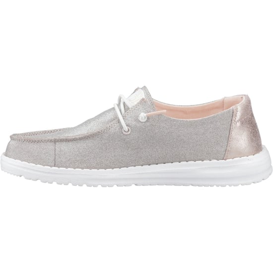 HEYDUDE Wendy Metallic Sparkle Polyester Damen Mokassins in Roségold - Image 4