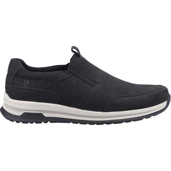 Hush Puppies Cole Leder Herren Schwarze Nubuk Slipper - Image 4