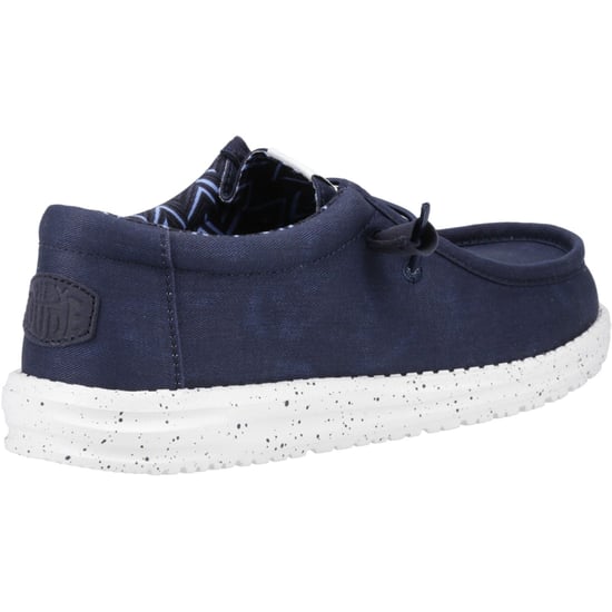 HEYDUDE Wally Canvas 100 % Baumwolle Herren Segelschuhe in Marineblau - Image 2