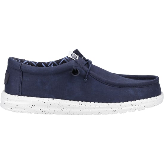 HEYDUDE Wally Canvas 100 % Baumwolle Herren Segelschuhe in Marineblau - Image 5