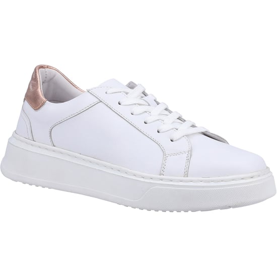 Hush Puppies Camille Leder Damen Weiß Turnschuhe - Image 1
