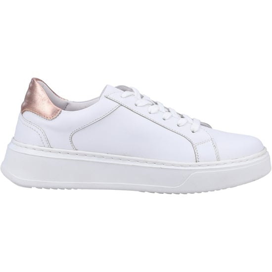 Hush Puppies Camille Leder Damen Weiß Turnschuhe - Image 4