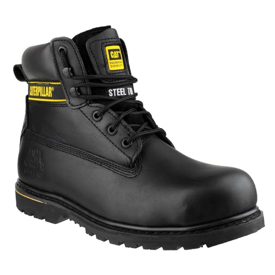 Caterpillar Holton Leder Schwarz Weit Fitting Sicherheitsstiefel - Image 1