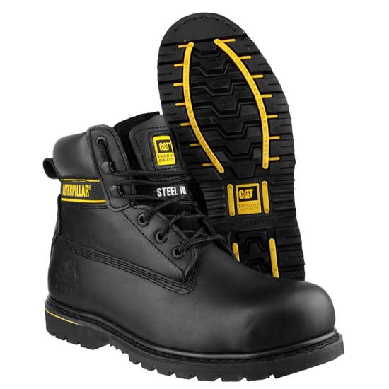 Caterpillar Holton Leder Schwarz Weit Fitting Sicherheitsstiefel - Image 3