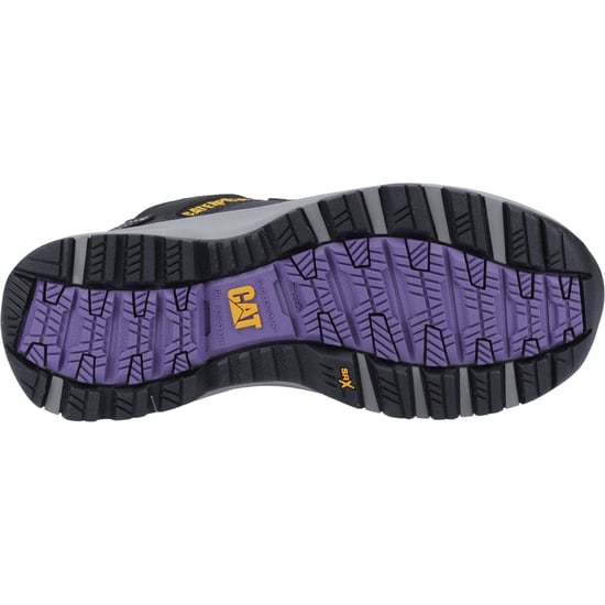 Caterpillar Elmore PVC Schwarz Weit Gefittete /Lilafarbene Sicherheitsschuhe - Image 3