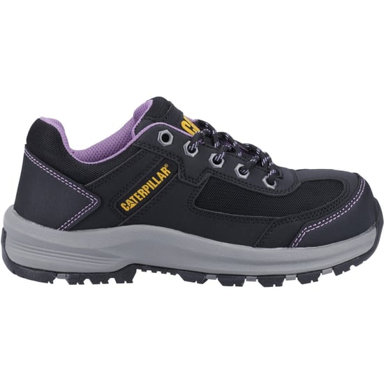 Caterpillar Elmore PVC Schwarz Weit Gefittete /Lilafarbene Sicherheitsschuhe - Image 4