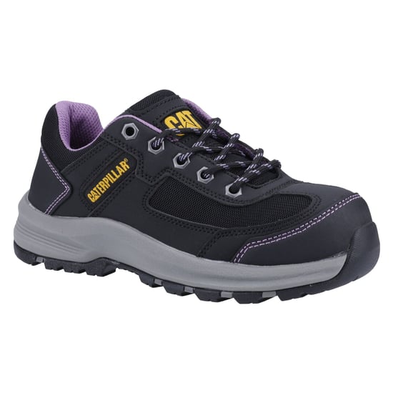 Caterpillar Elmore PVC Schwarz Weit Gefittete /Lilafarbene Sicherheitsschuhe - Image 5