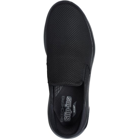 Skechers GO WALK Arch Fit 2.0 Textil Herren Schwarz Weit-Fit Sneakers - Image 3