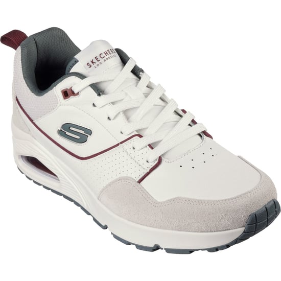 Skechers Uno - Retro One Leder Herren Weiß/Grau Sneaker - Image 1