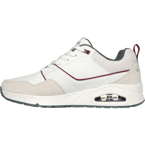 Skechers Uno - Retro One Leder Herren Weiß/Grau Sneaker - Image 4