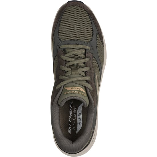 Skechers Arch Fit 2.0 The Keep Leder Herren Oliv Schuhe - Image 3