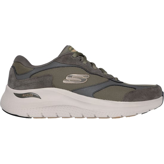 Skechers Arch Fit 2.0 The Keep Leder Herren Oliv Schuhe - Image 5