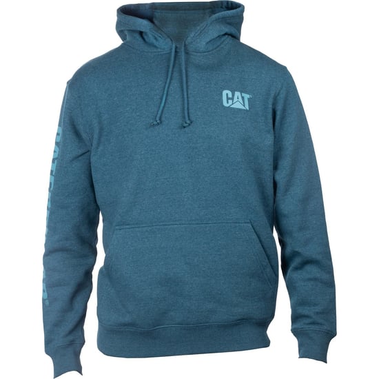 Caterpillar Markenbanner Baumwoll-Herren Kapuzenpullover Blau - Image 4