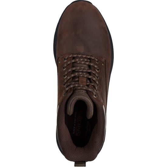 Skechers Pollard Waylon Leder Herren Cocoa Stiefeletten - Image 3
