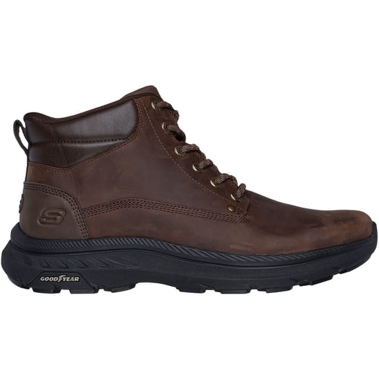 Skechers Pollard Waylon Leder Herren Cocoa Stiefeletten - Image 4