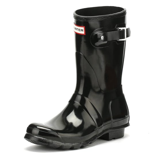 Hunter Original Gloss Short Schwarz Synthetik Gummistiefel - Image 2