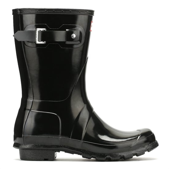 Hunter Original Gloss Short Schwarz Synthetik Gummistiefel - Image 3