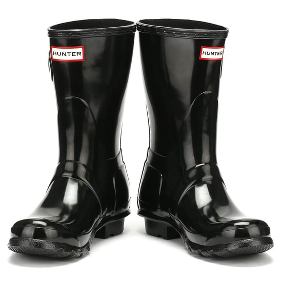 Hunter Original Gloss Short Schwarz Synthetik Gummistiefel - Image 4