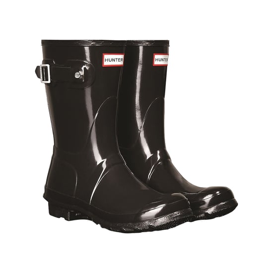 Hunter Original Gloss Short Schwarz Synthetik Gummistiefel - Image 6