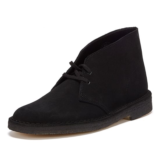 Clarks Originals Desert Wildleder Herren Schwarz Stiefel - Image 3