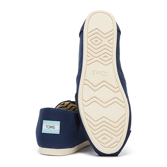 TOMS Alpargata Baumwolle Canvas Womens Marine Espadrilles - Image 4