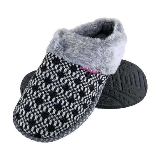 Damen Gemütliche Memory-Schaum Offene Rückseite Strickhausschuhe - Image 1
