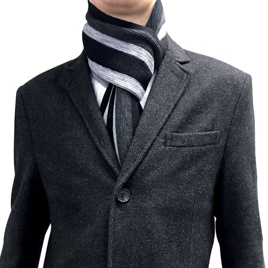 Herren italienisch inspiriert warm gestrickt gestreiften Winterschal Einheitsgröße - Image 4