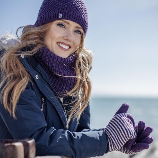 Ladies Thick Winter Warm Fleece gefüttert Chunky Knit Thermal Neck Warmer - Image 4