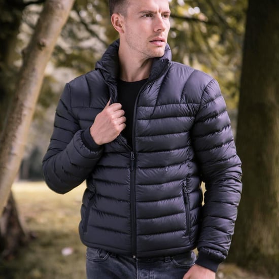 Thermische wasserdichte Fleece gefütterte Herren Pufferjacke Mantel in einer Tasche - Image 5